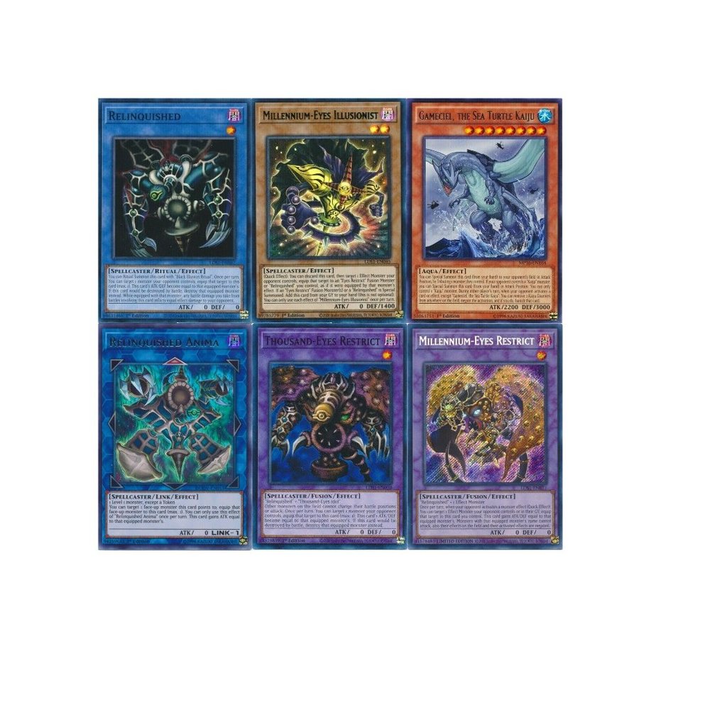 Yugioh Relinquished Tournament Deck - Anima - Millennium-Eyes Restrict 55 Cards